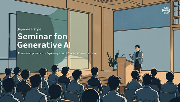生成AI(Canva)が作成した「会場の様子」の画像